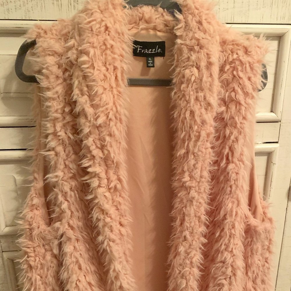 Faux Fur Vest (Pink)